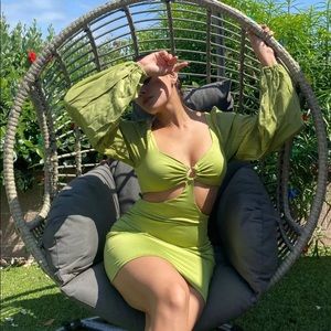 Green Cutout Dress